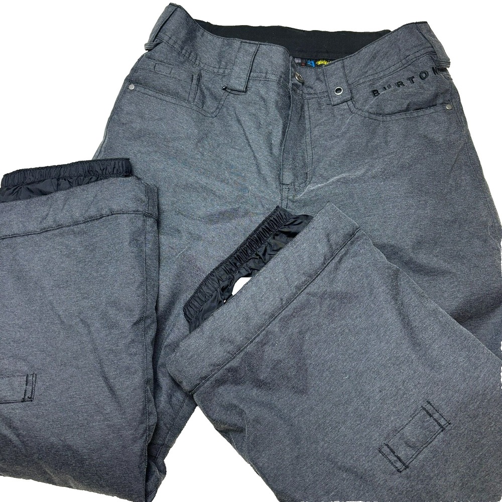 Burton DryRide Insulated Snowboard Ski Snow Winter Pants Size L Charcoal Gray